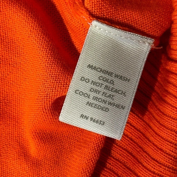 Christopher Fischer 3/4 Sleeve Dolman Cotton Cardigan Orange - Picture 4 of 8